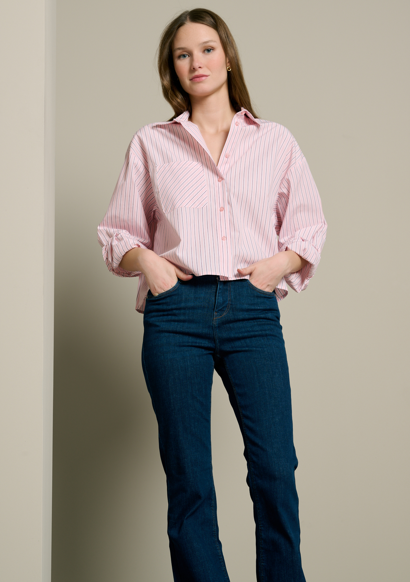 Chemise rayée courte, LOLALIZA