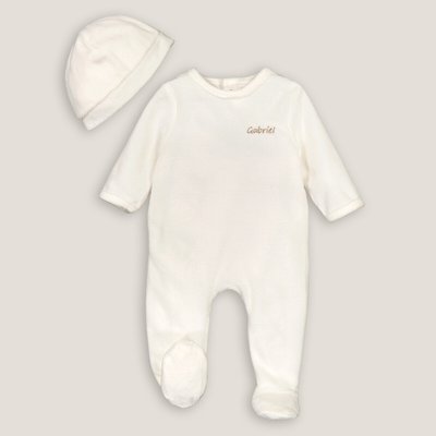 Pyjama 1 pièce naissance personnalisable + bonnet LA REDOUTE COLLECTIONS