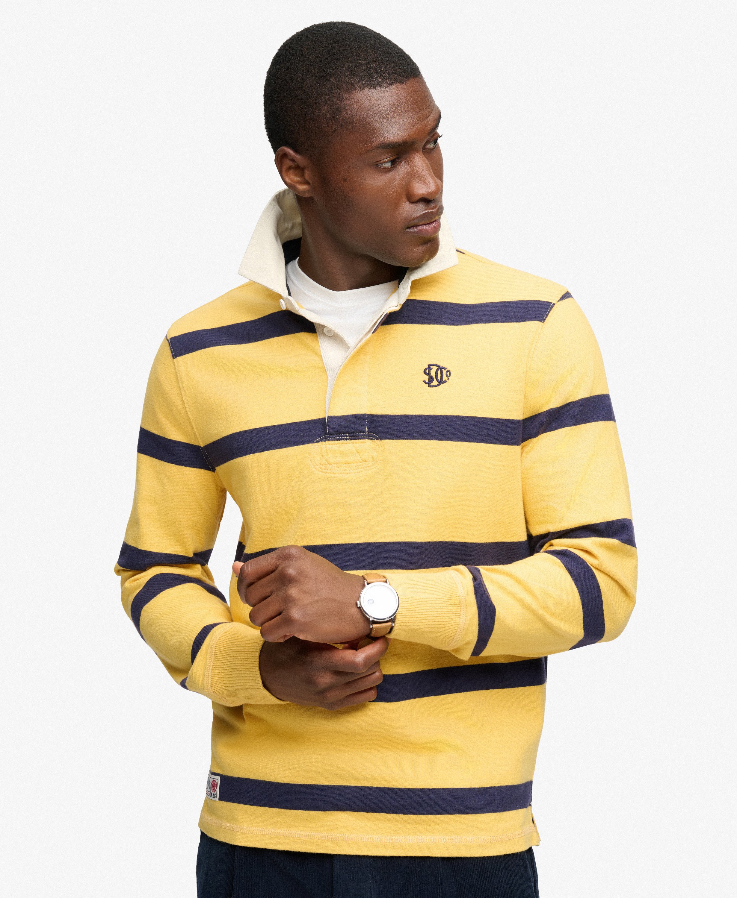 Polo Rugby Athletic Stripe coupe décontractée, SUPERDRY