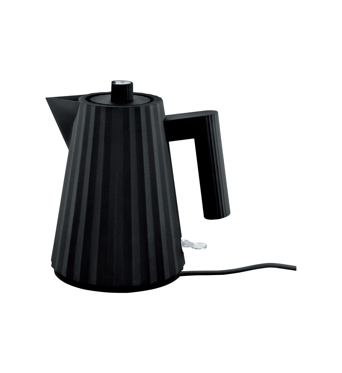 Bouilloire électrique plissé noir 1 l, ALESSI