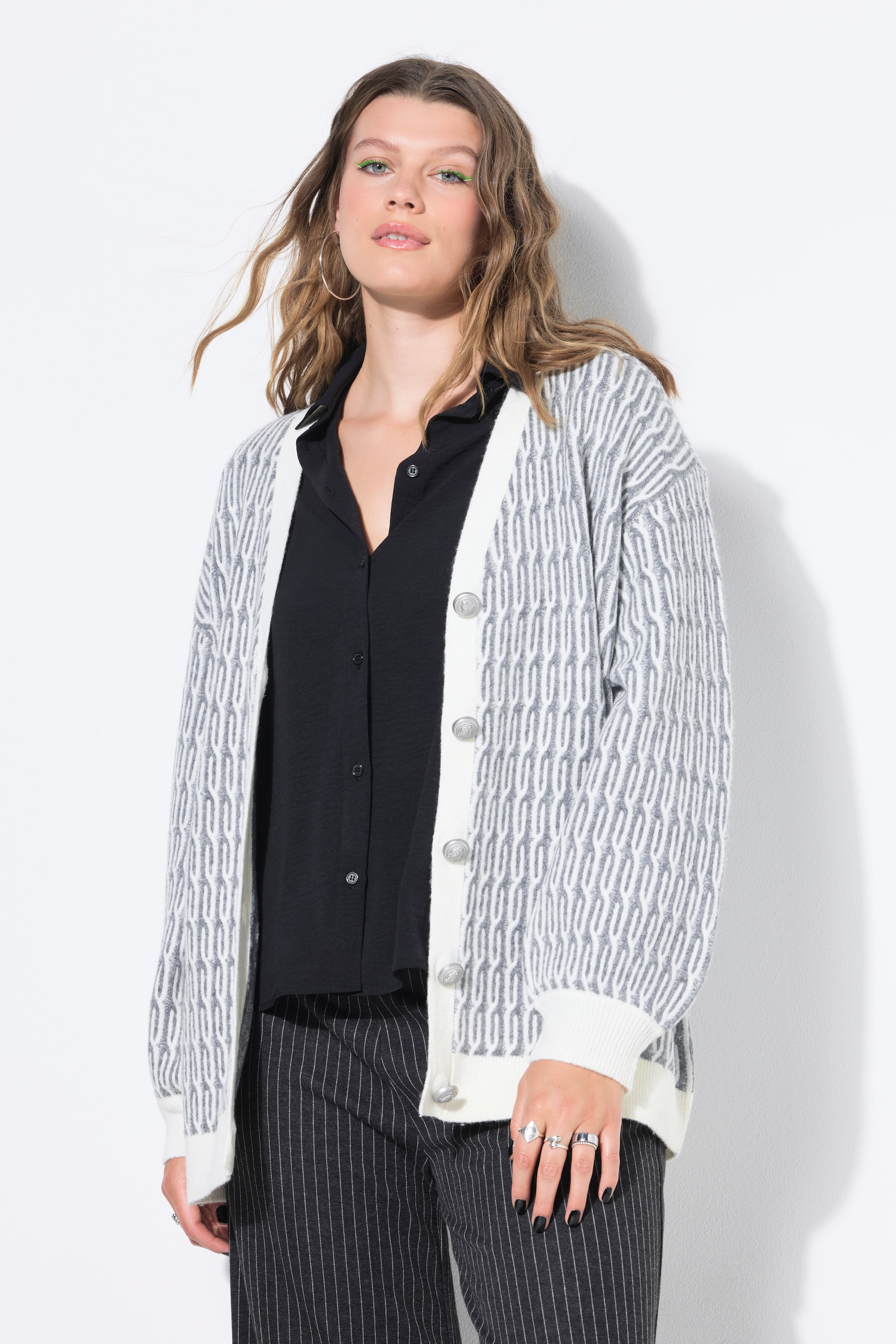 Cardigan oversize, maille torsadée, STUDIO UNTOLD