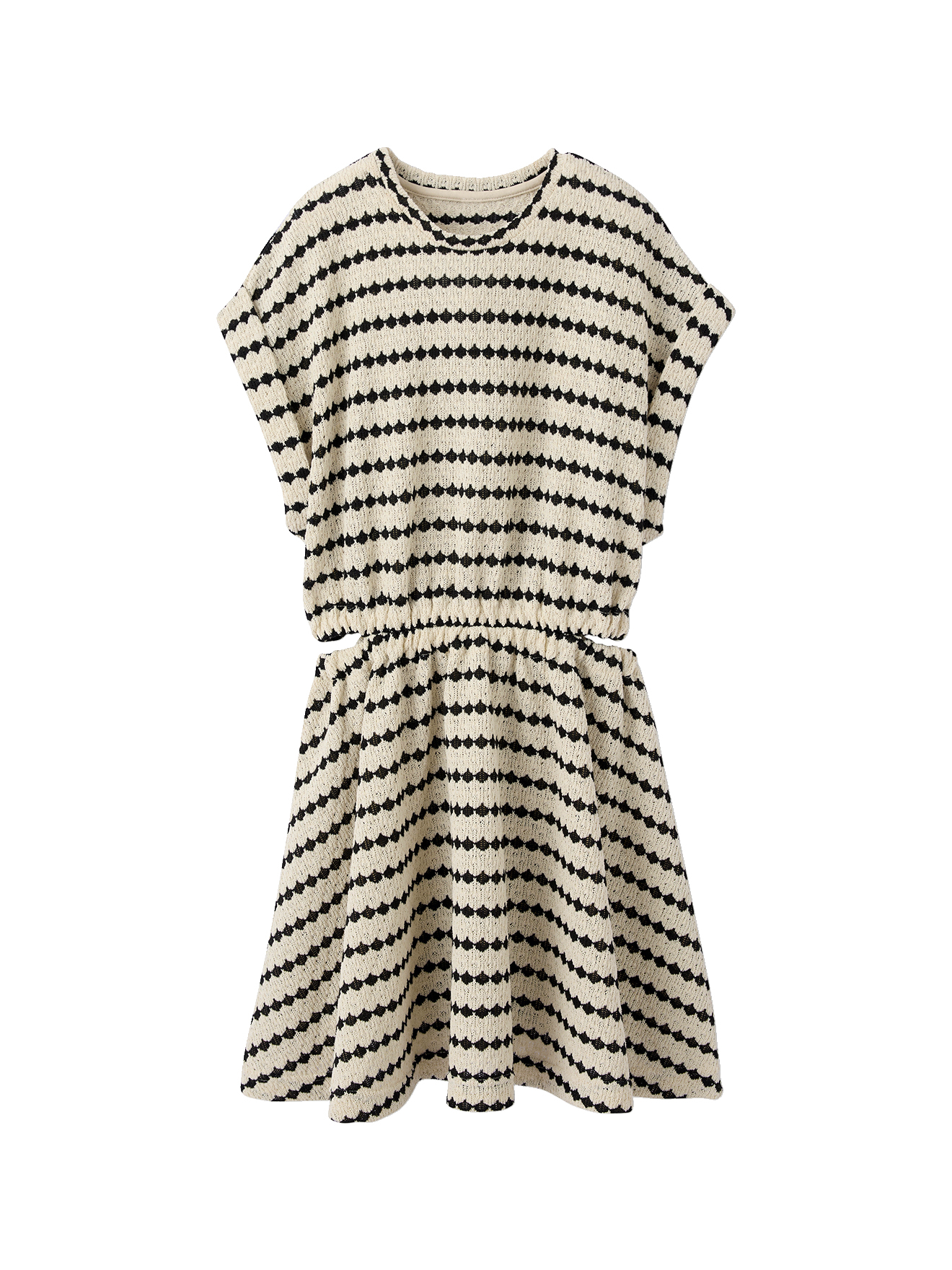 Robe maille fantaisie ajourée côtés, JONEN