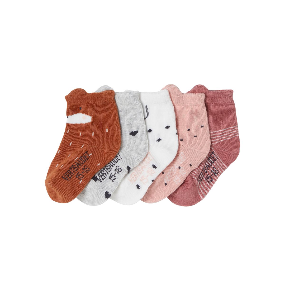 Lot De 5 Paires De Chaussettes Animaux Lot Rose Vertbaudet La Redoute