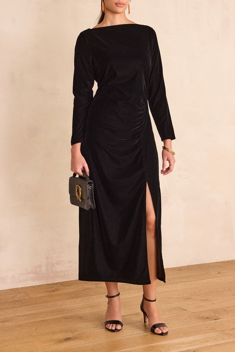 Robe longue en velours RAFAELA, Maison 123