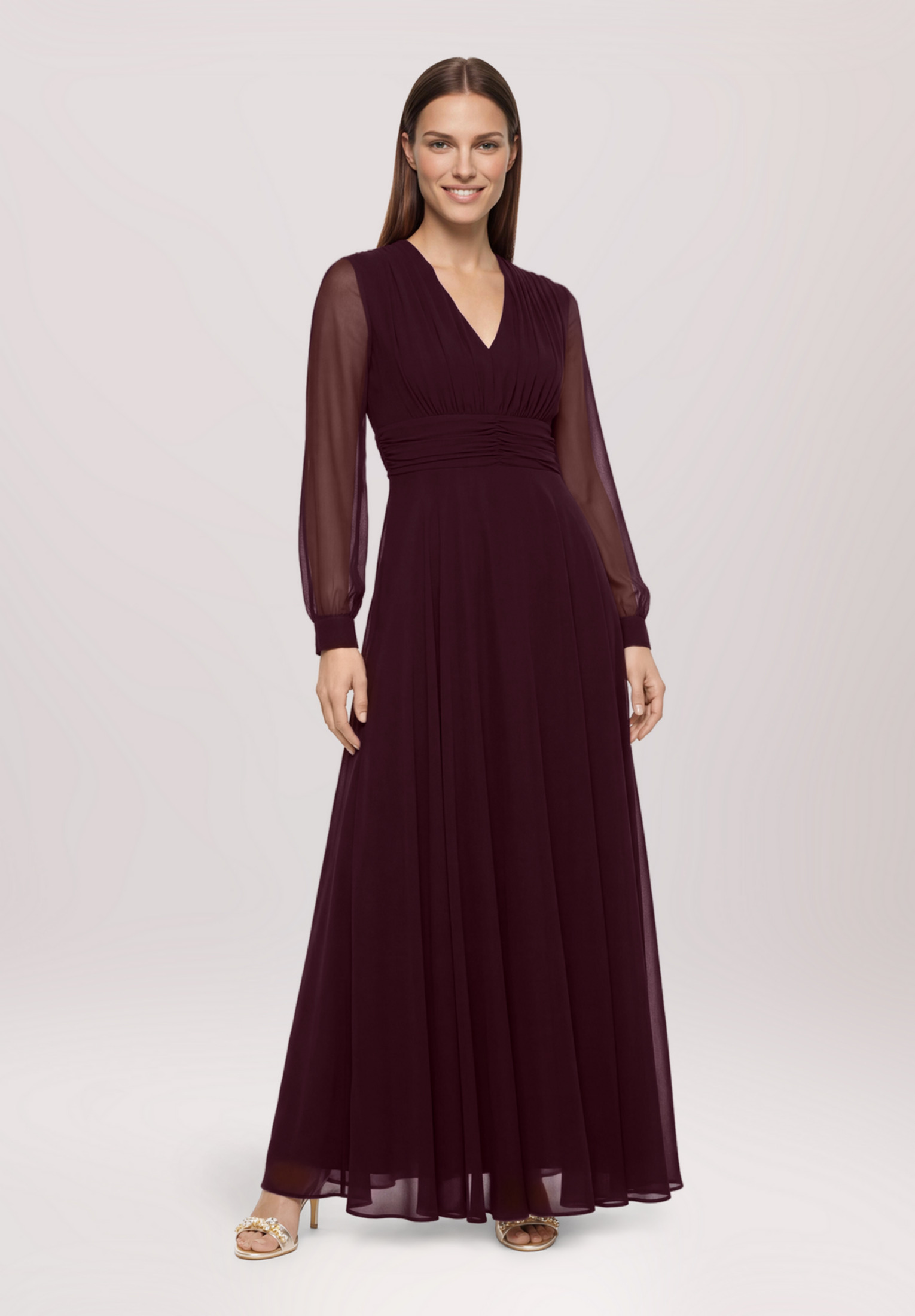 Robe de soirée à fronce, VERA MONT
