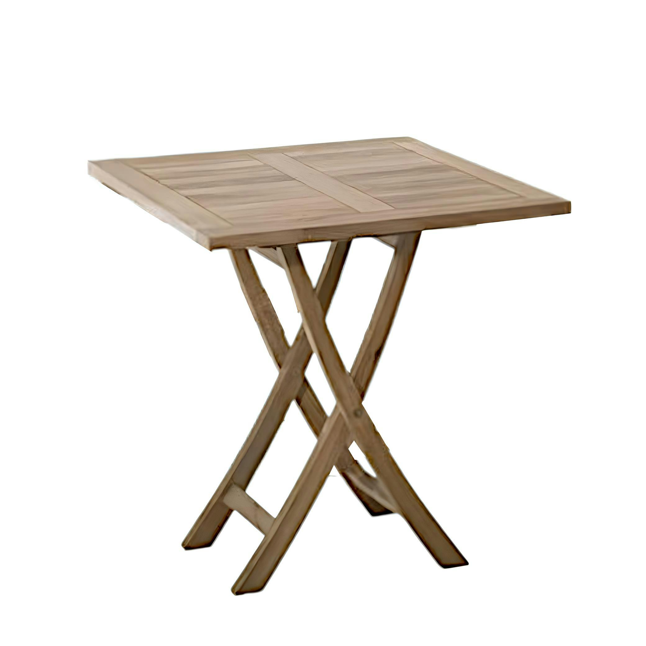 Table de jardin carrée pliante en bois de teck massif 70x70cm SUMMER 2 personnes, PIER IMPORT