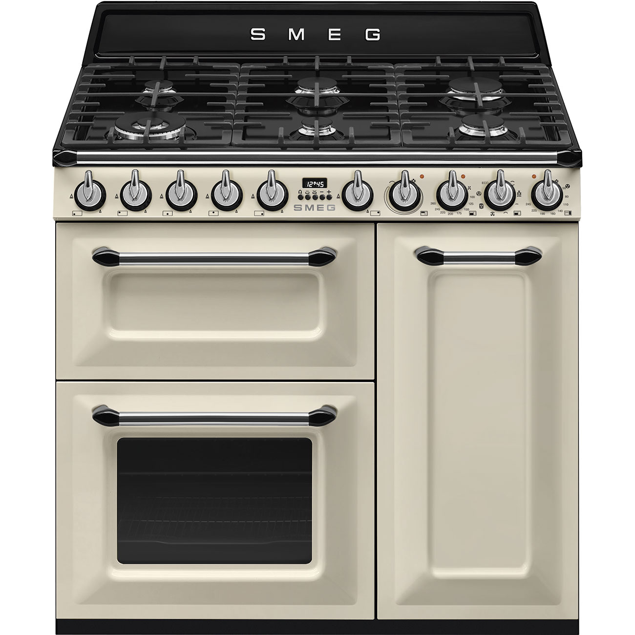 Piano de cuisson gaz 6 feux 90 cm TR93, SMEG