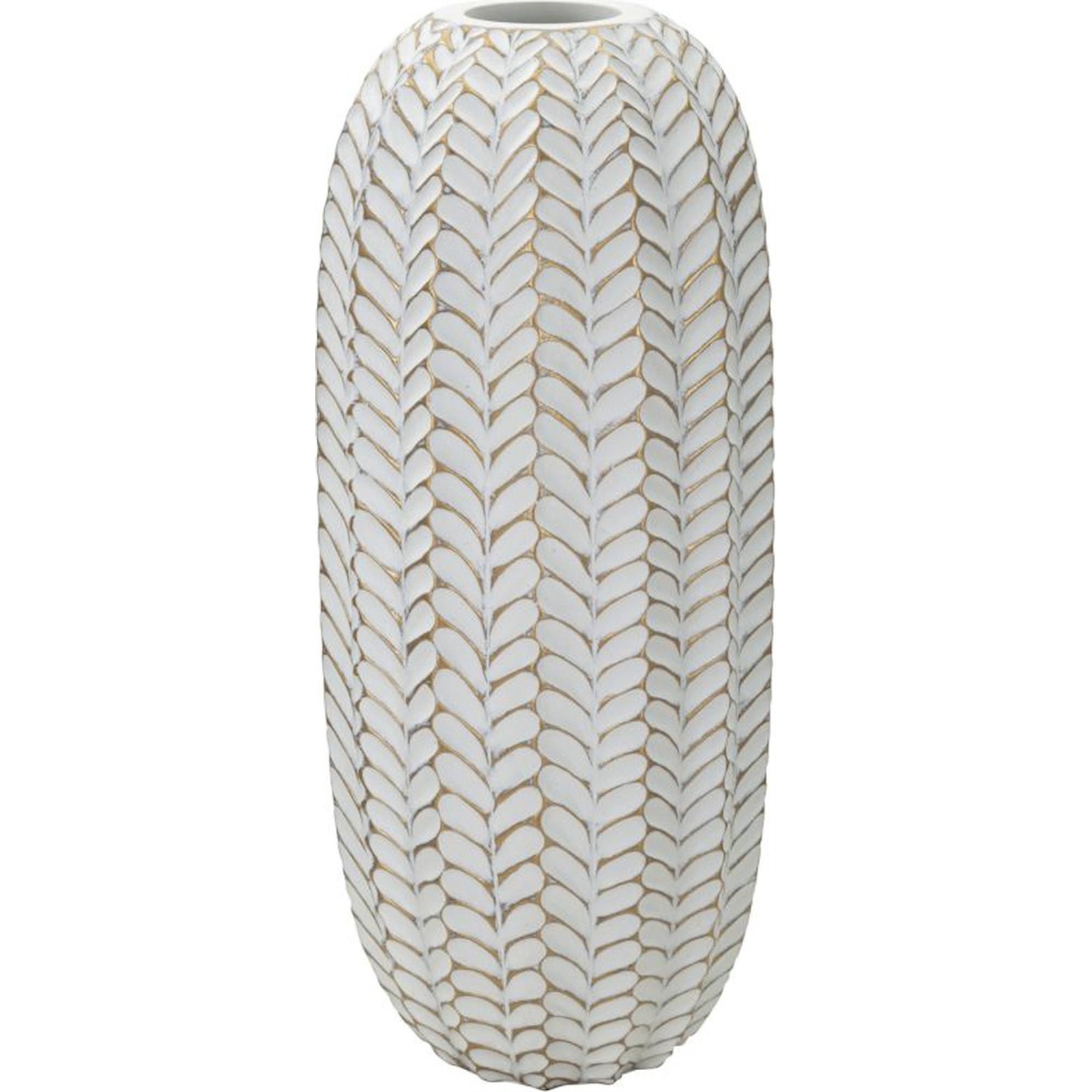 Vase sculpté relief feuille élégant MODERN, RECOLLECTION