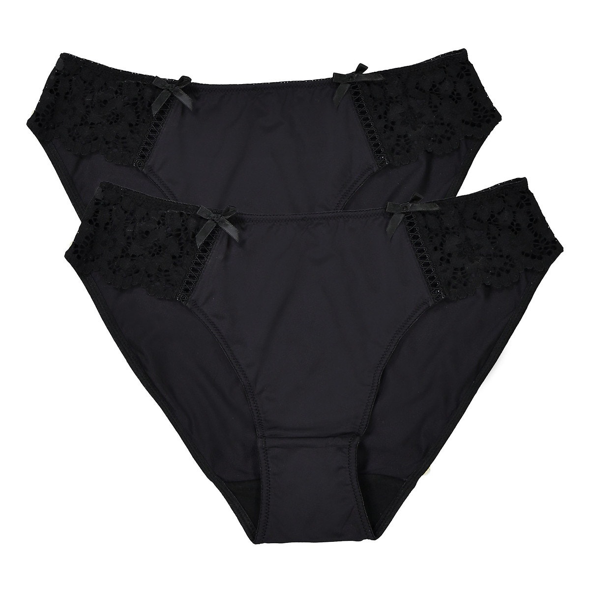 Slip femme noir dentelle La Redoute