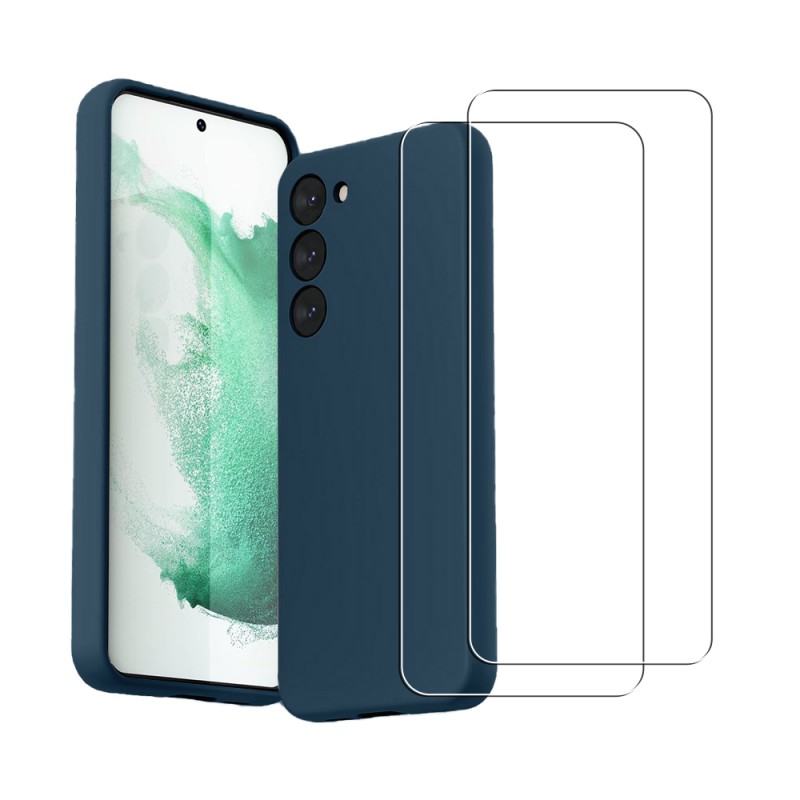 Coque Galaxy S23 antichoc + 2 vitres, EVETANE