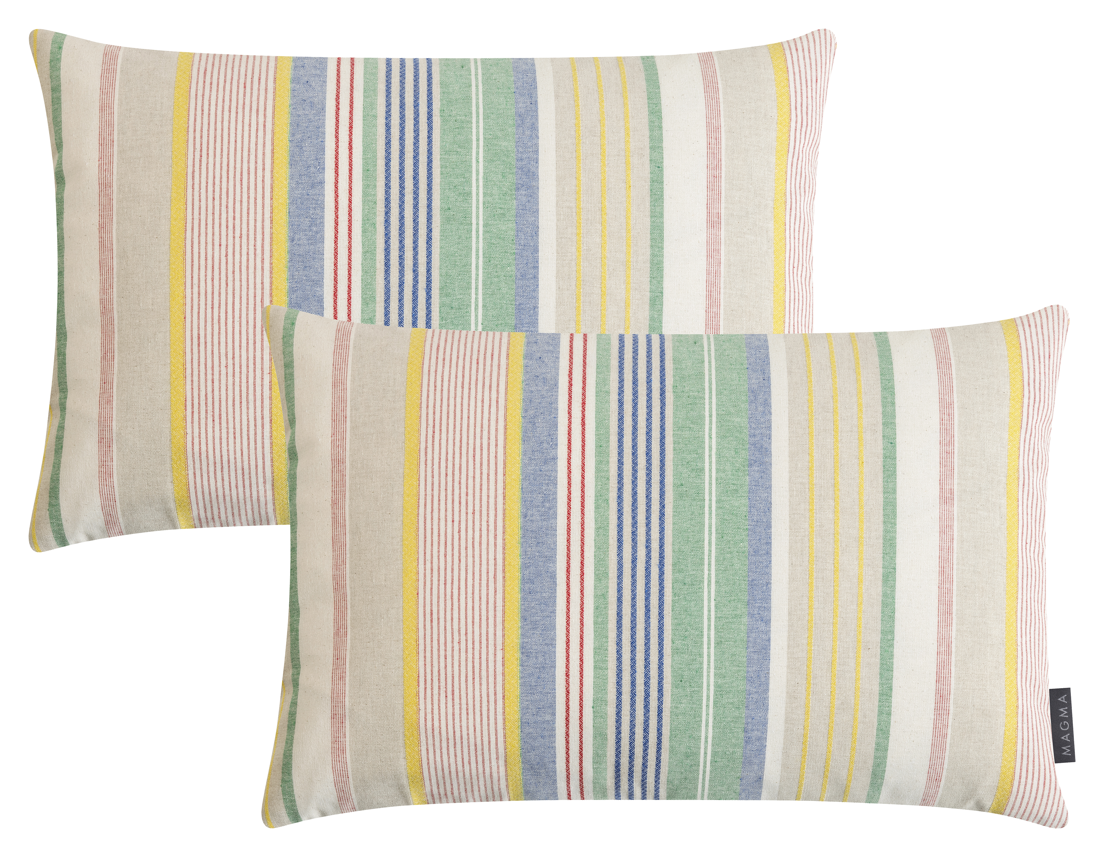 Lot de 2 housses de coussin rayées LULU, MAGMA HEIMTEX