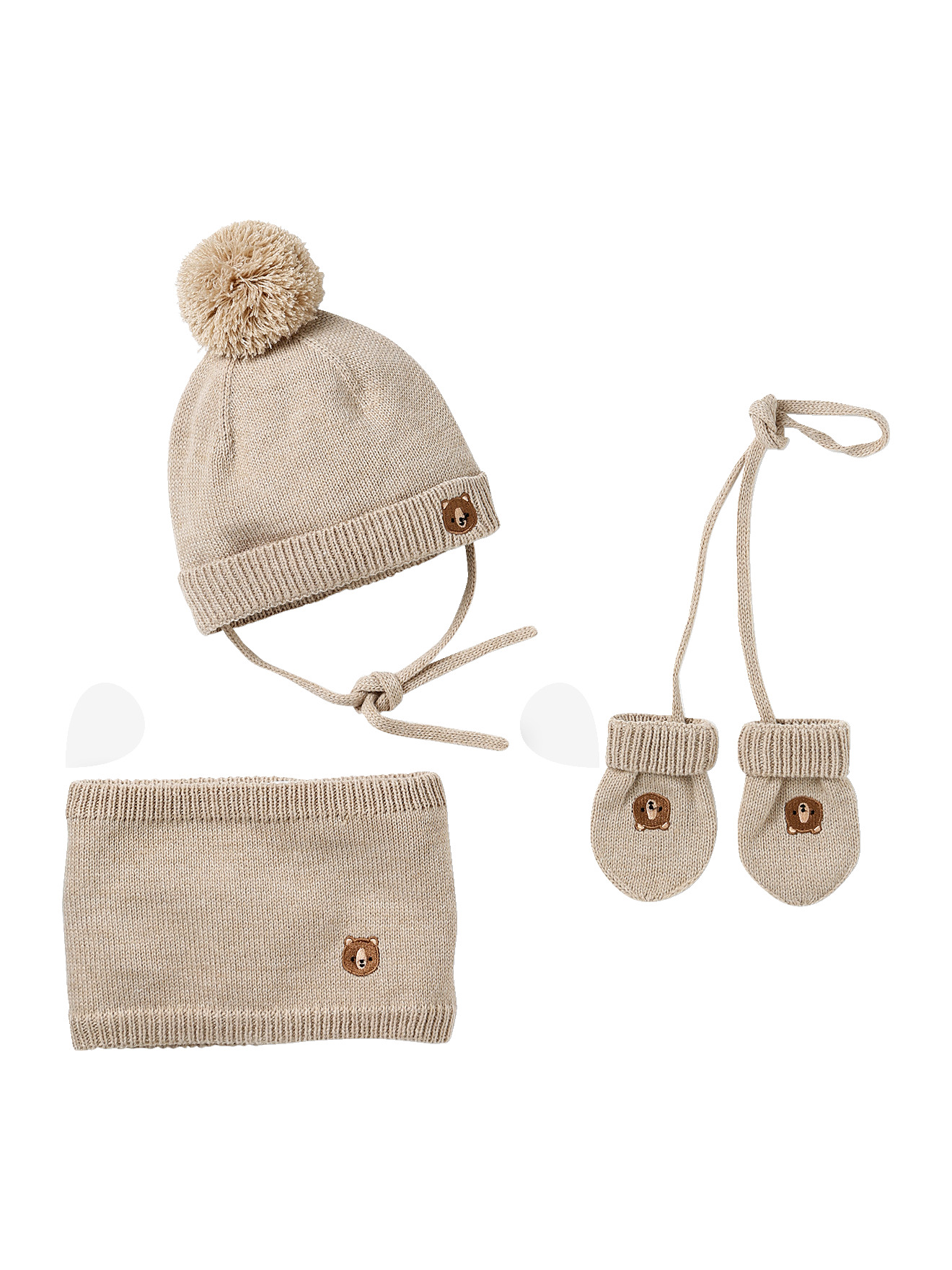 Ensemble bonnet, snood et moufles, VERTBAUDET