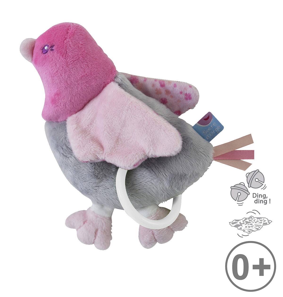 Hochet d'eveil petit oiseau, SUCRE D'ORGE