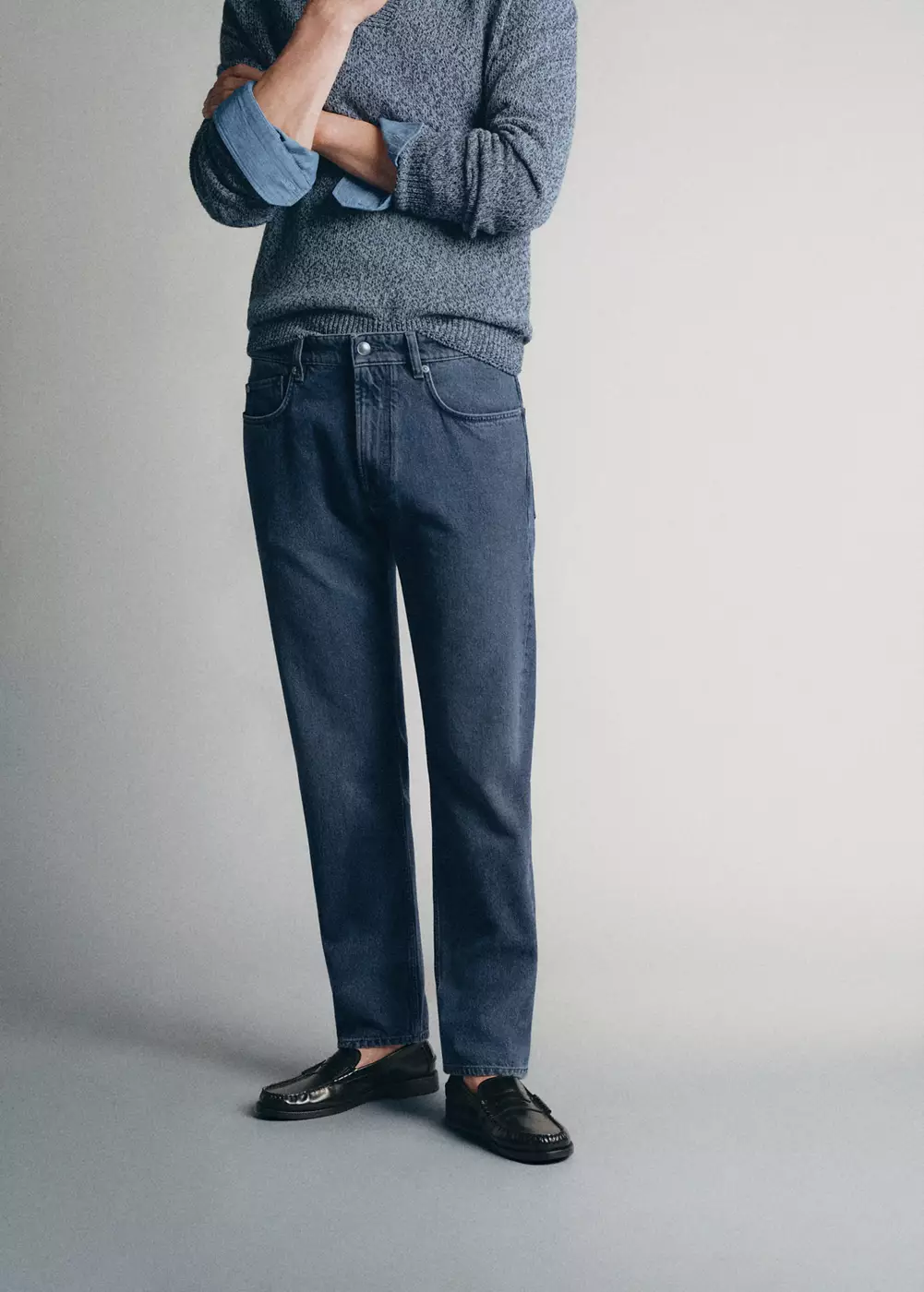 Jean en tissu Candiani, coupe regular, fabriqué en Italie, MANGO MAN