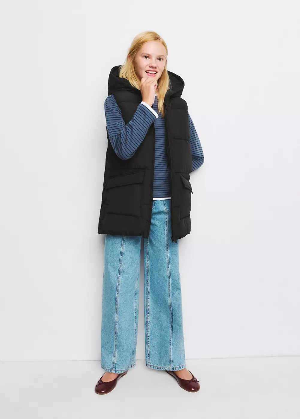 Gilet à capuche avec poches, MANGO KIDS