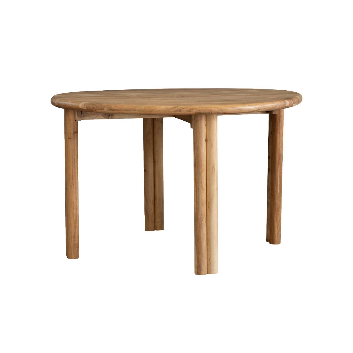 Table à manger ronde en bois d'acacia SELENA, MADE IN MEUBLES