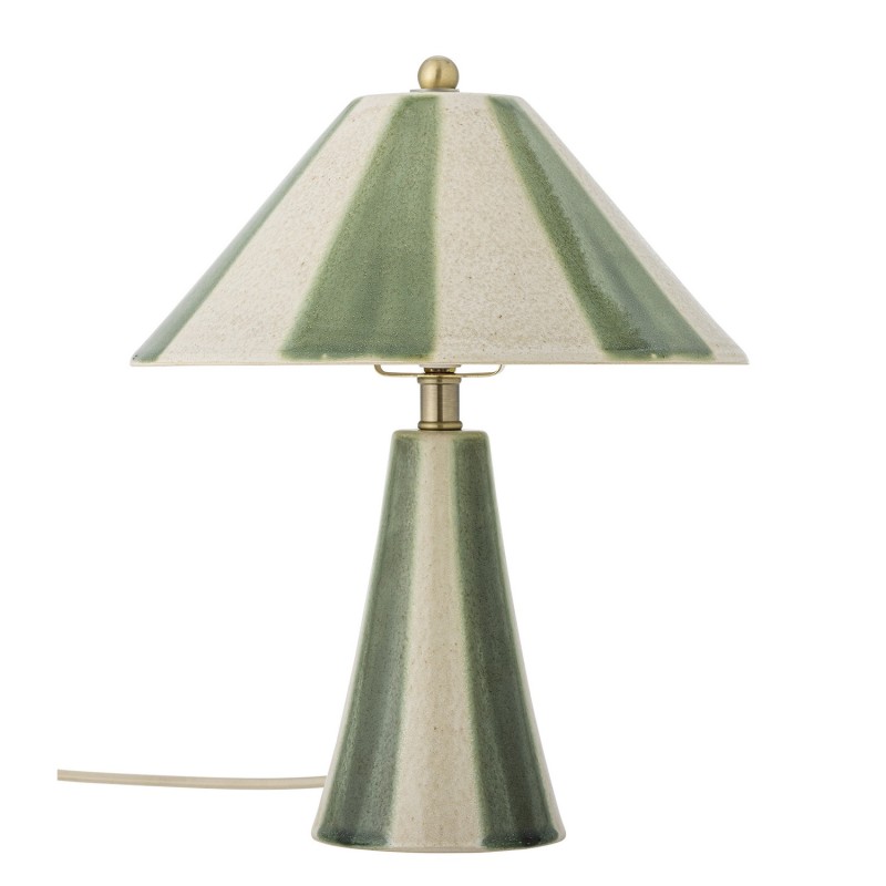 Lampe de table grès rayures OLIVE, BLOOMINGVILLE
