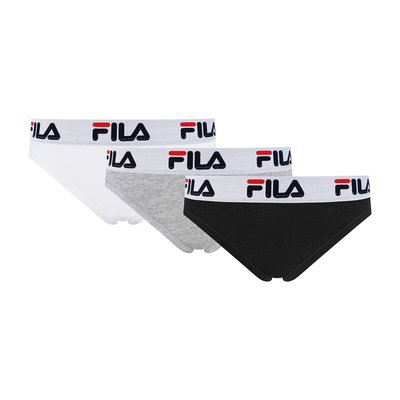 Pack of 3 Thongs in Stretch Cotton FILA