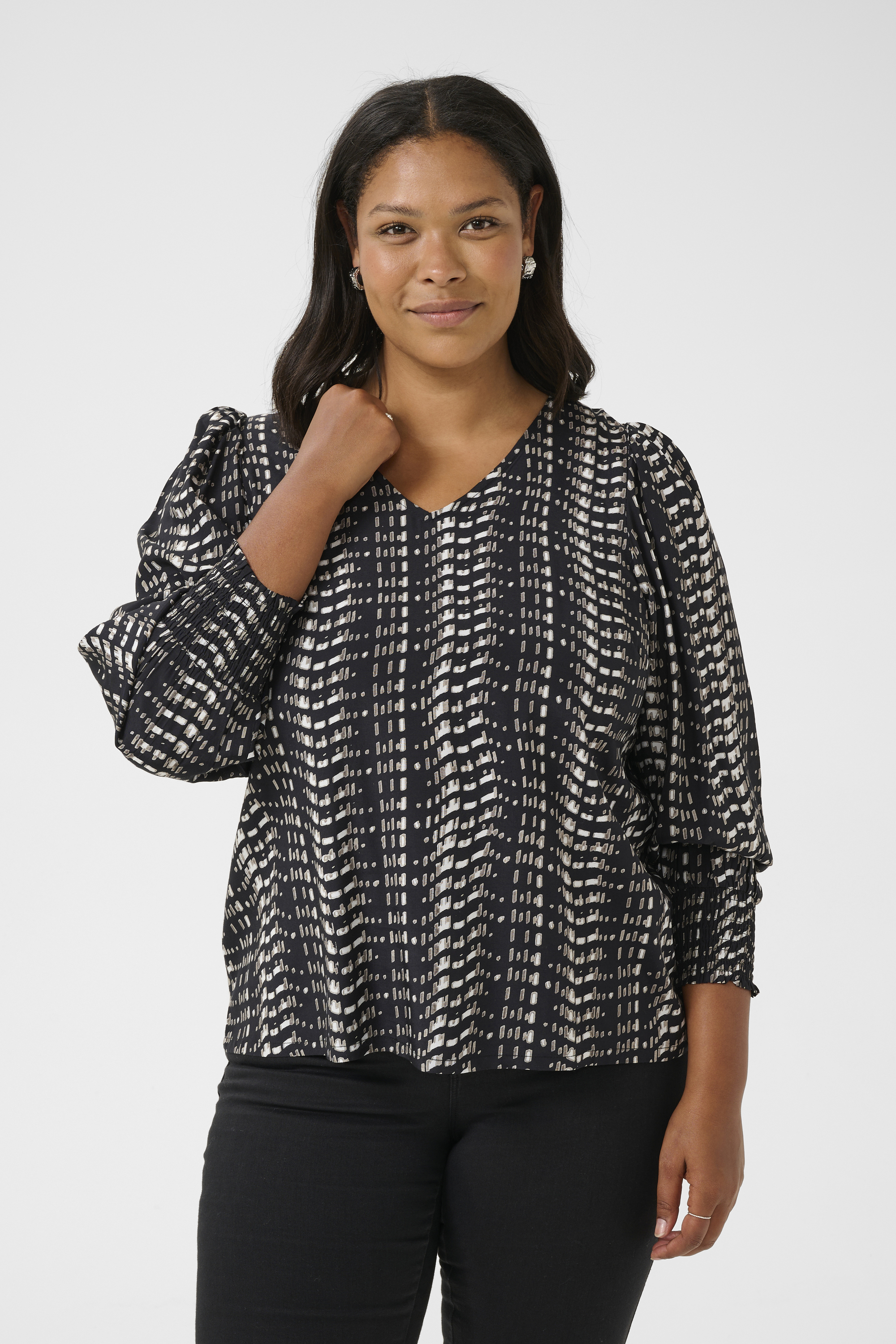 Blouse with long sleeve, KAFFE CURVE