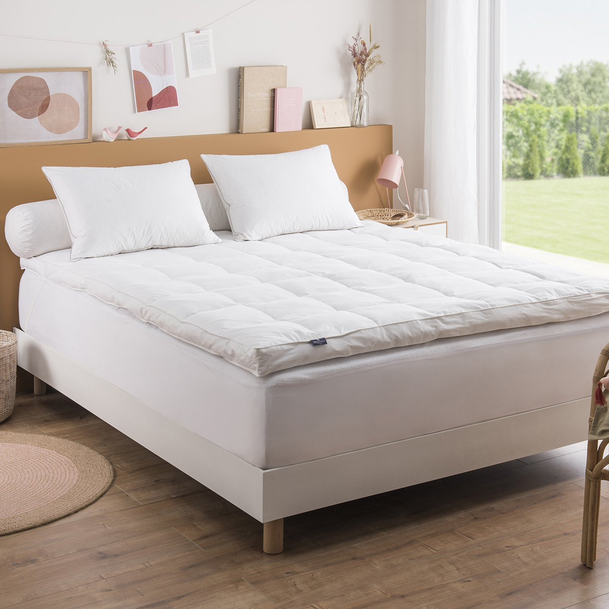 Surmatelas Premium Naturel - 10% duvet, DUNLOPILLO
