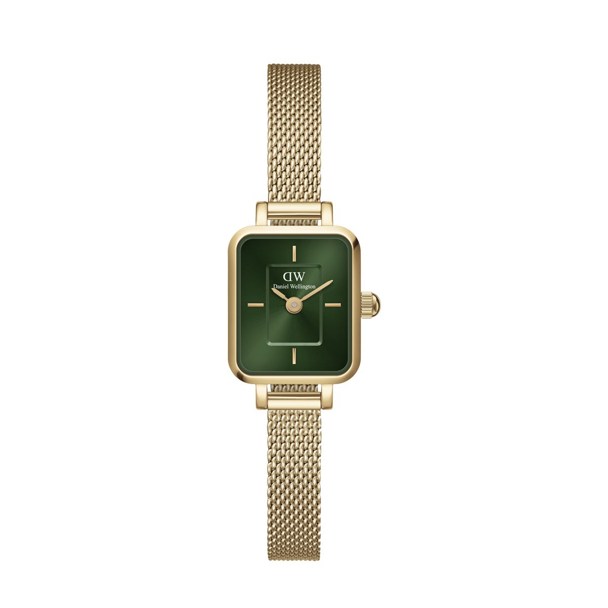 Montre analogique quadro mini dor vert dor Daniel Wellington