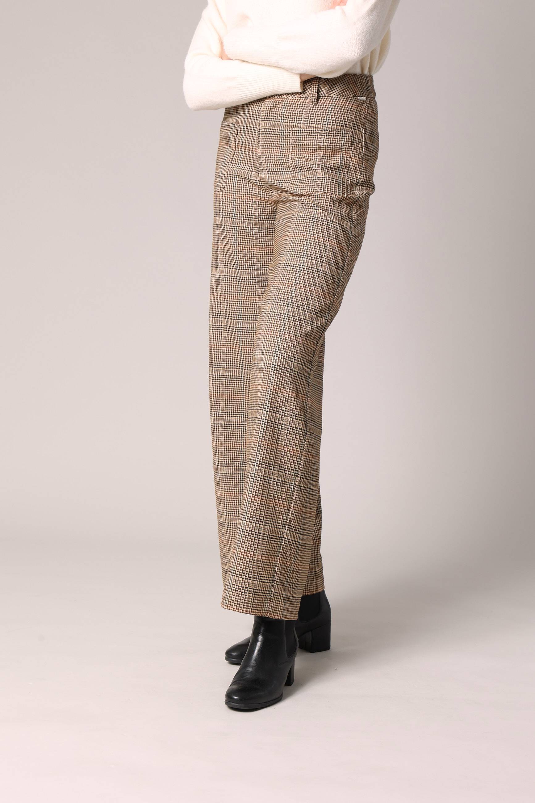 Pantalon à carreaux à jambes larges, style chic et confortable LYSIADE, DEELUXE