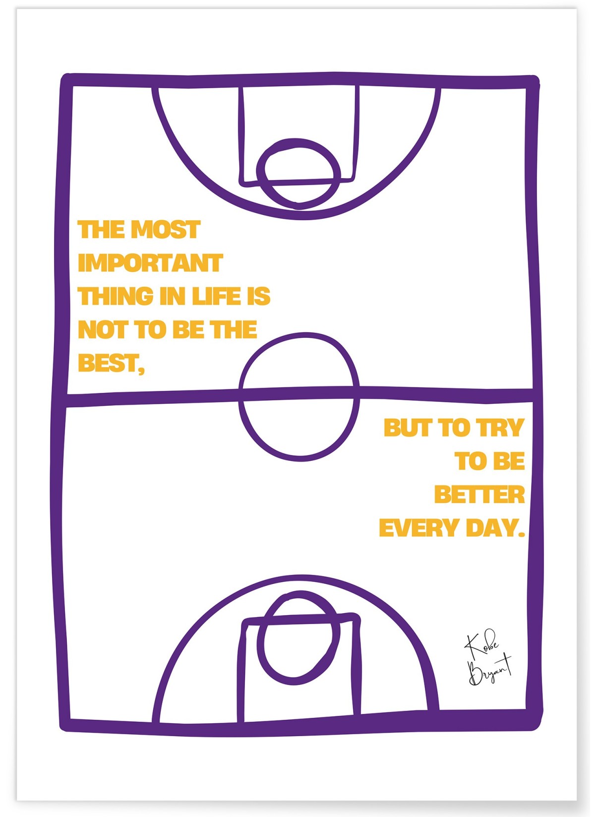 Affiche Kobe Bryant - Citation motivante, L'AFFICHERIE
