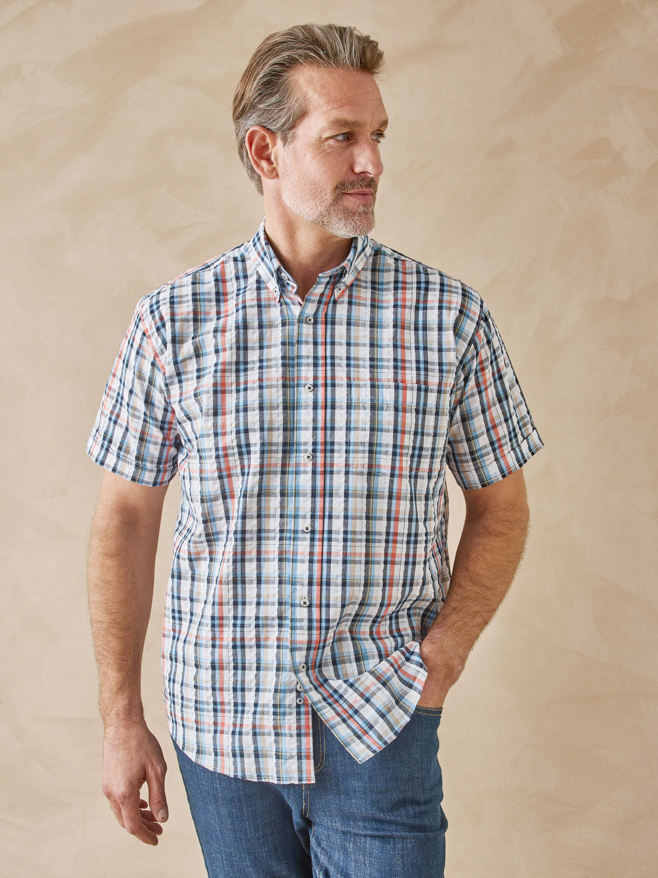 Chemise tissu léger et gaufré, DAXON