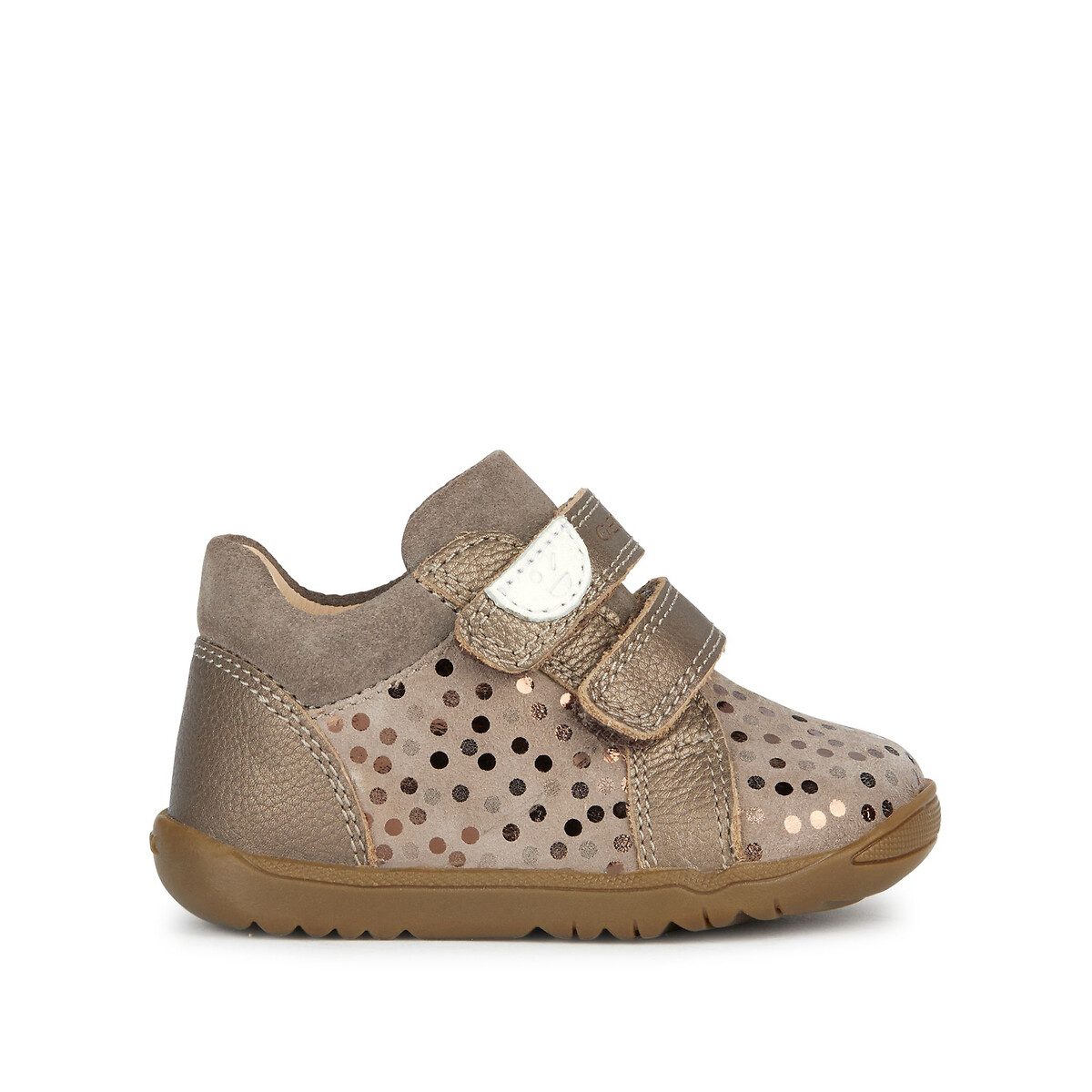 kids macchia first steps trainers in leather with touch 'n' close fastening