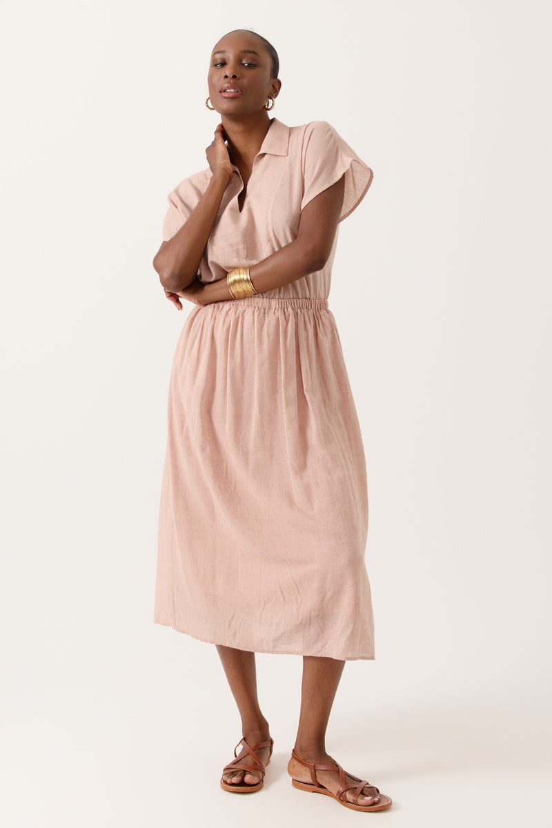 Jupe longue taille élastique style bohème Meloria, ARTLOVE