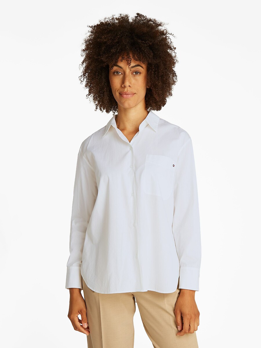 Chemise rayée en popeline, TOMMY HILFIGER