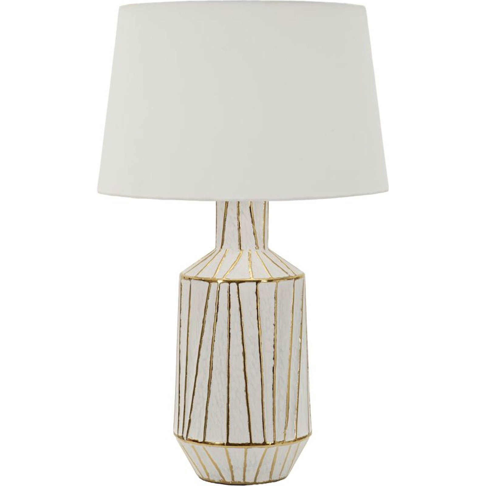 Lampe à poser en céramique décor géométrique, RECOLLECTION