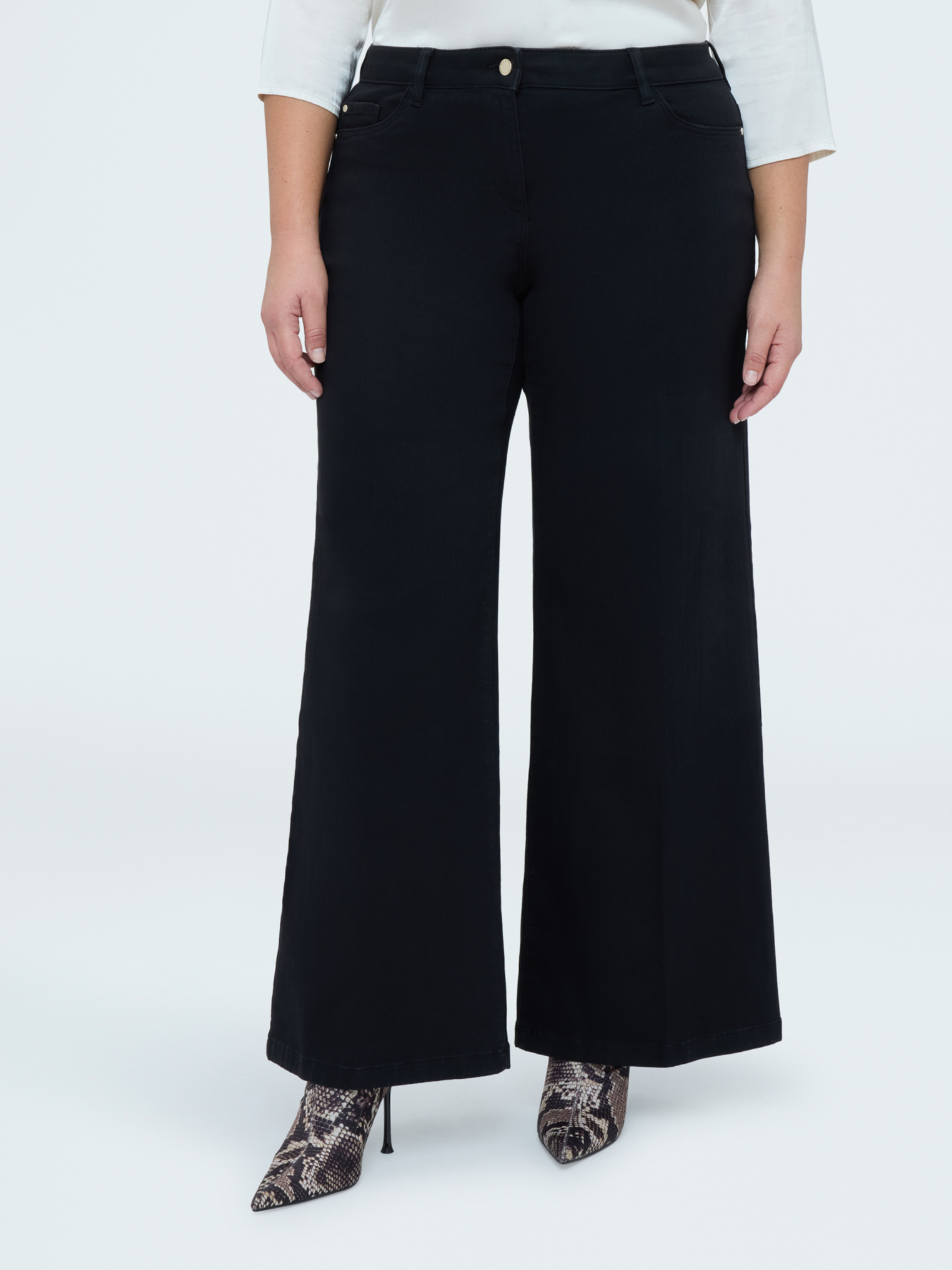 Jean Wide Leg lavage total black, FIORELLA RUBINO
