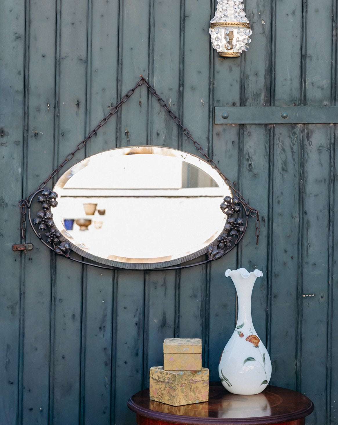 Miroir en fer forgé Georges N°1032 - Bon état, DEBONGOUT