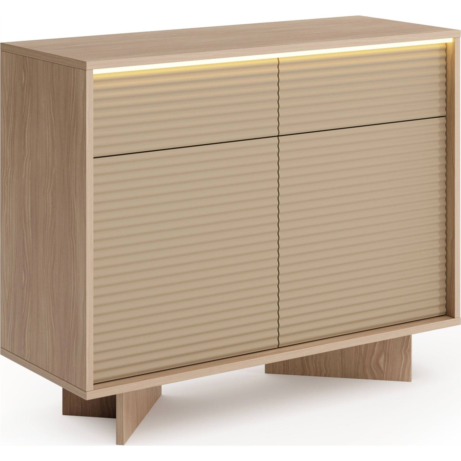 Commode cannage rainuré collection SEMI, RECOLLECTION