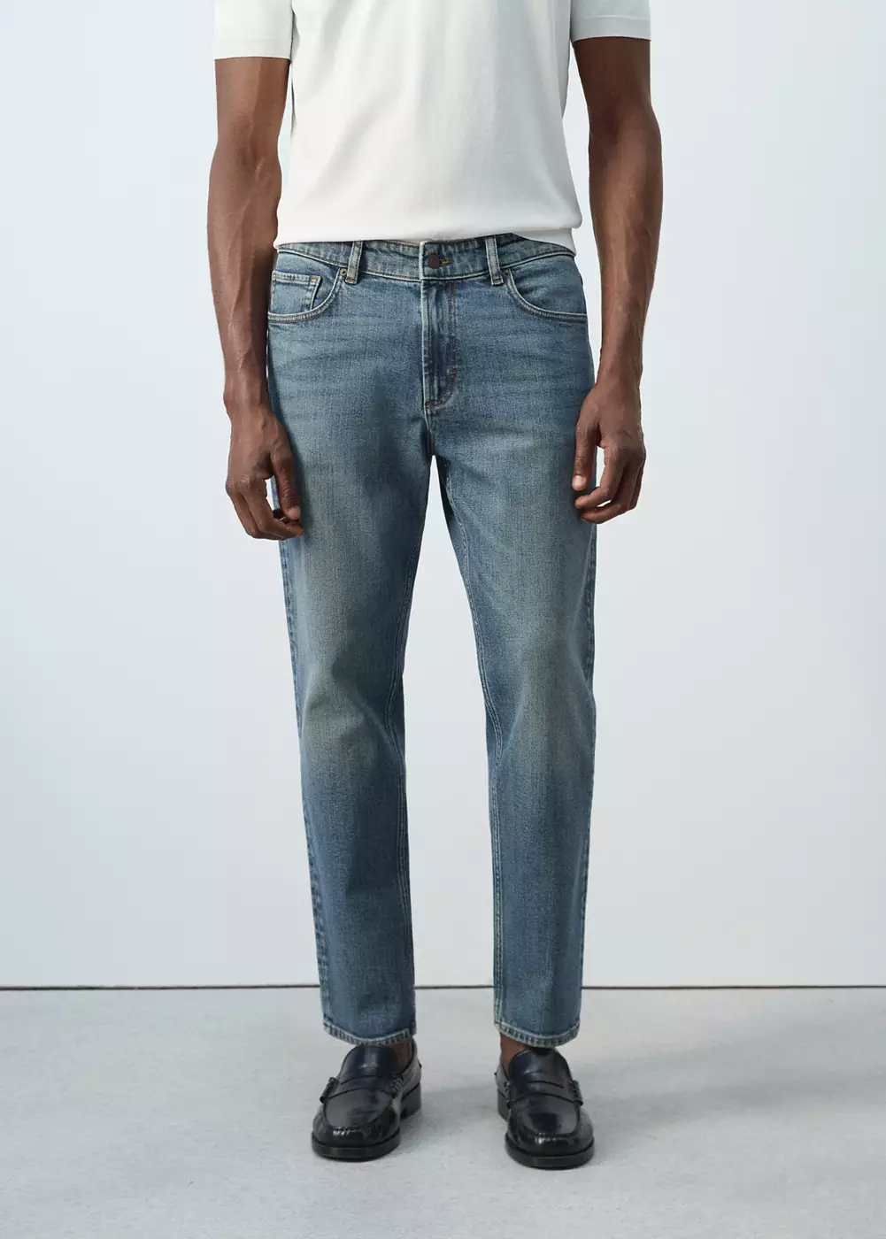 Jean Ben cropped tapered-fit, MANGO MAN