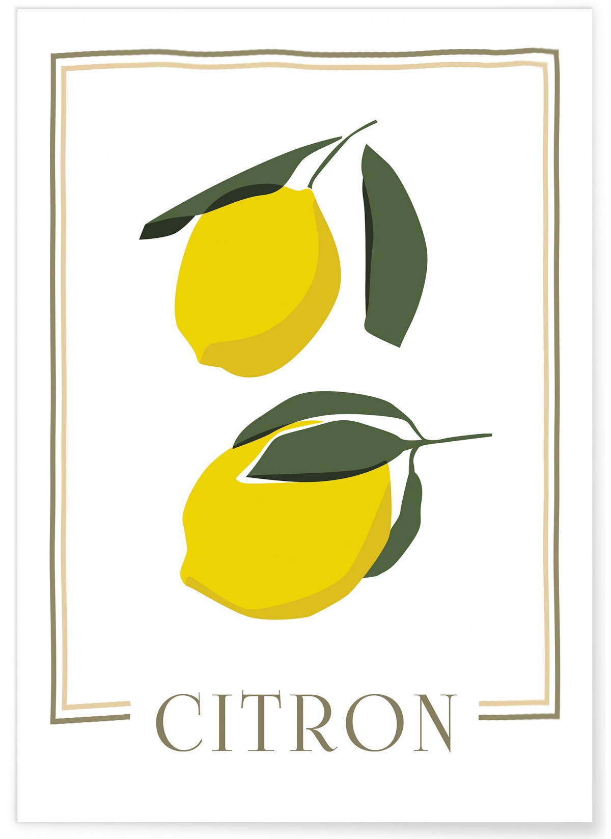 Affiche Abstract Citron, L'AFFICHERIE