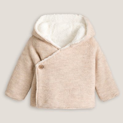 Buttoned V-Neck Cardigan in Fine Knit, Birth-2 Years LA REDOUTE COLLECTIONS