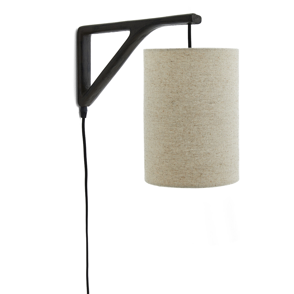 Jakome Wall Light with Thick Linen Shade