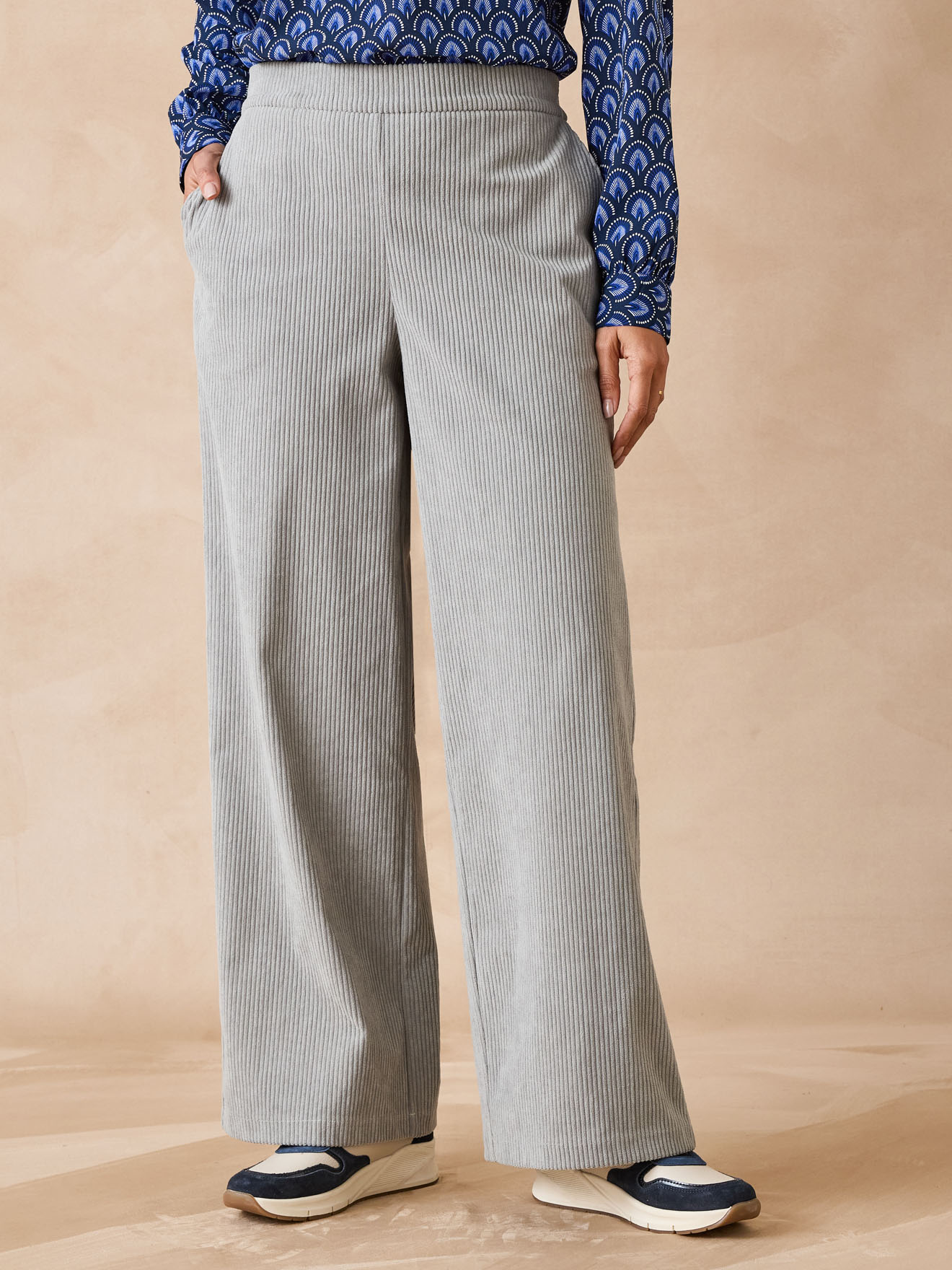 Pantalon velours côtelé bas évasé, DAXON