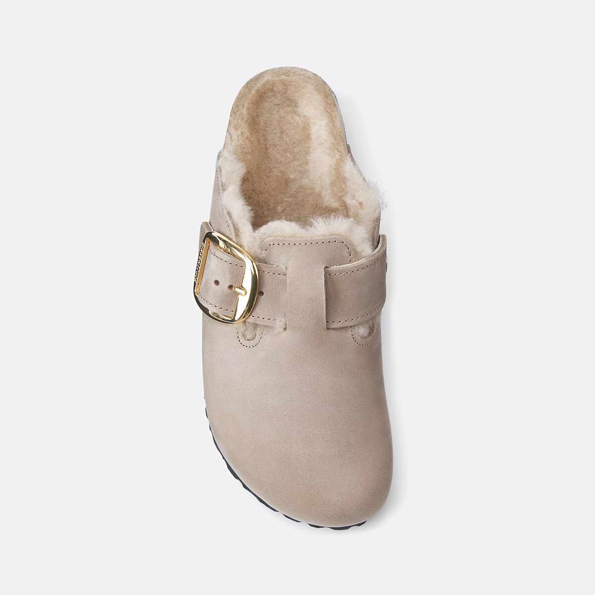 Birkenstock Zuecos de piel forrados Boston Big Buckle Sherling — foto 2