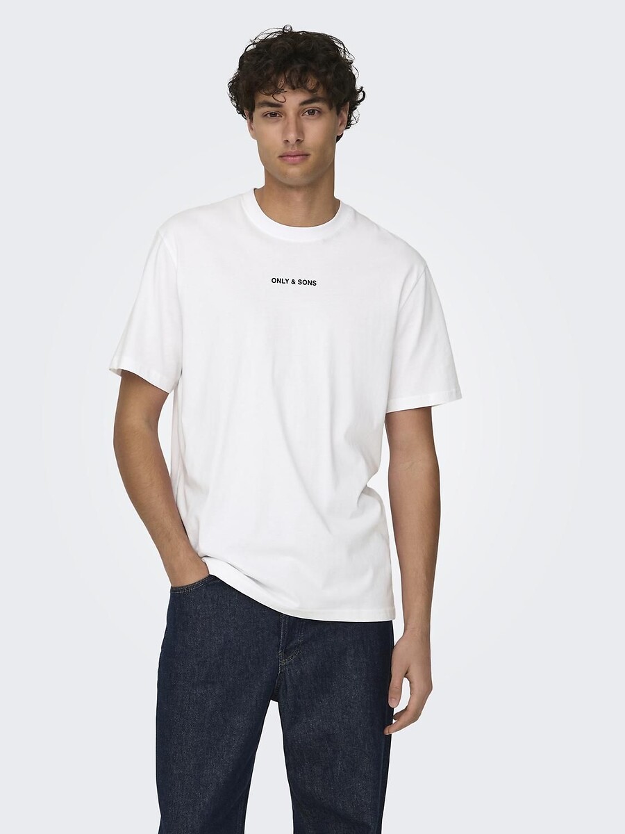 Recht T-shirt met logo