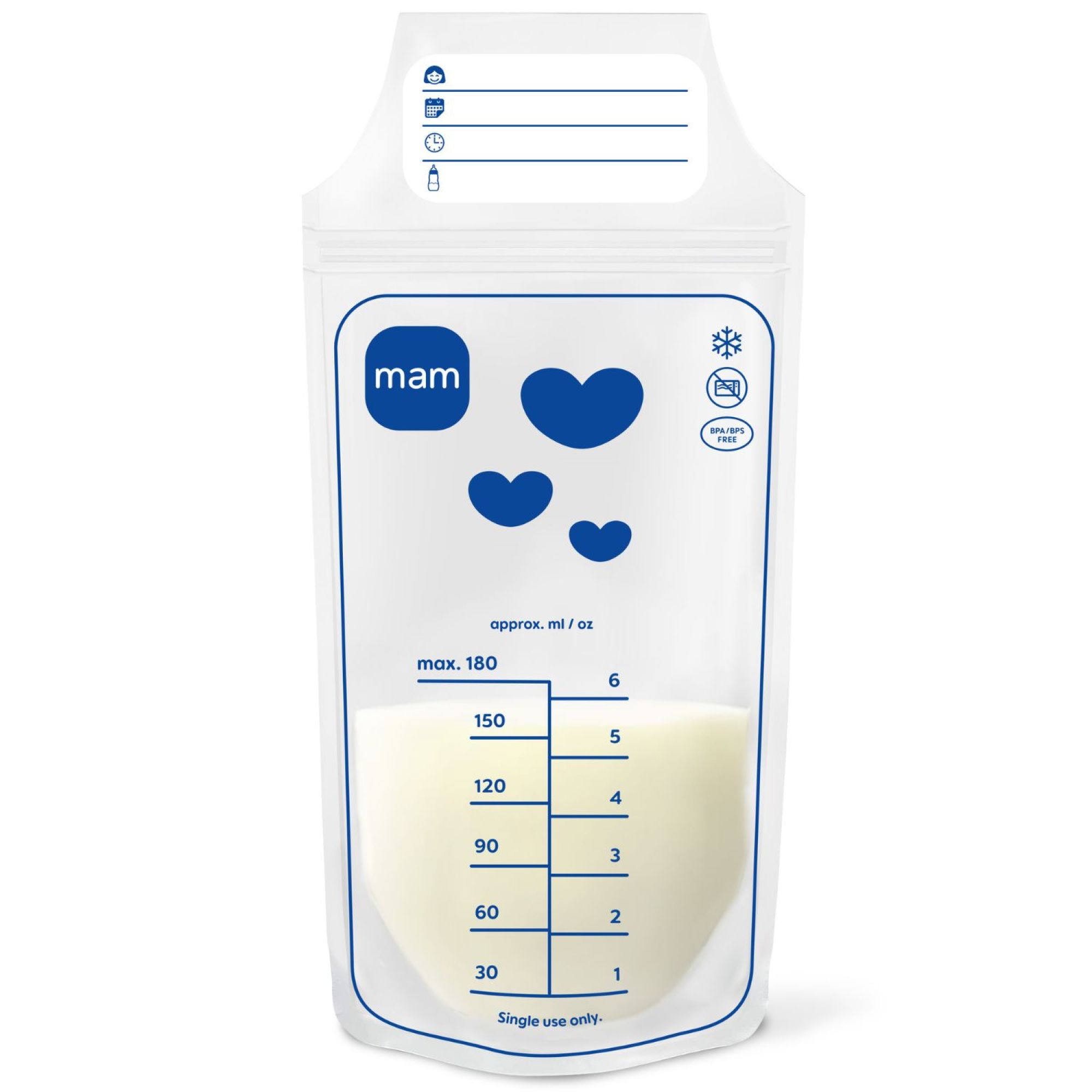 Lot de 25 sachets de conservation 180 ml, MAM