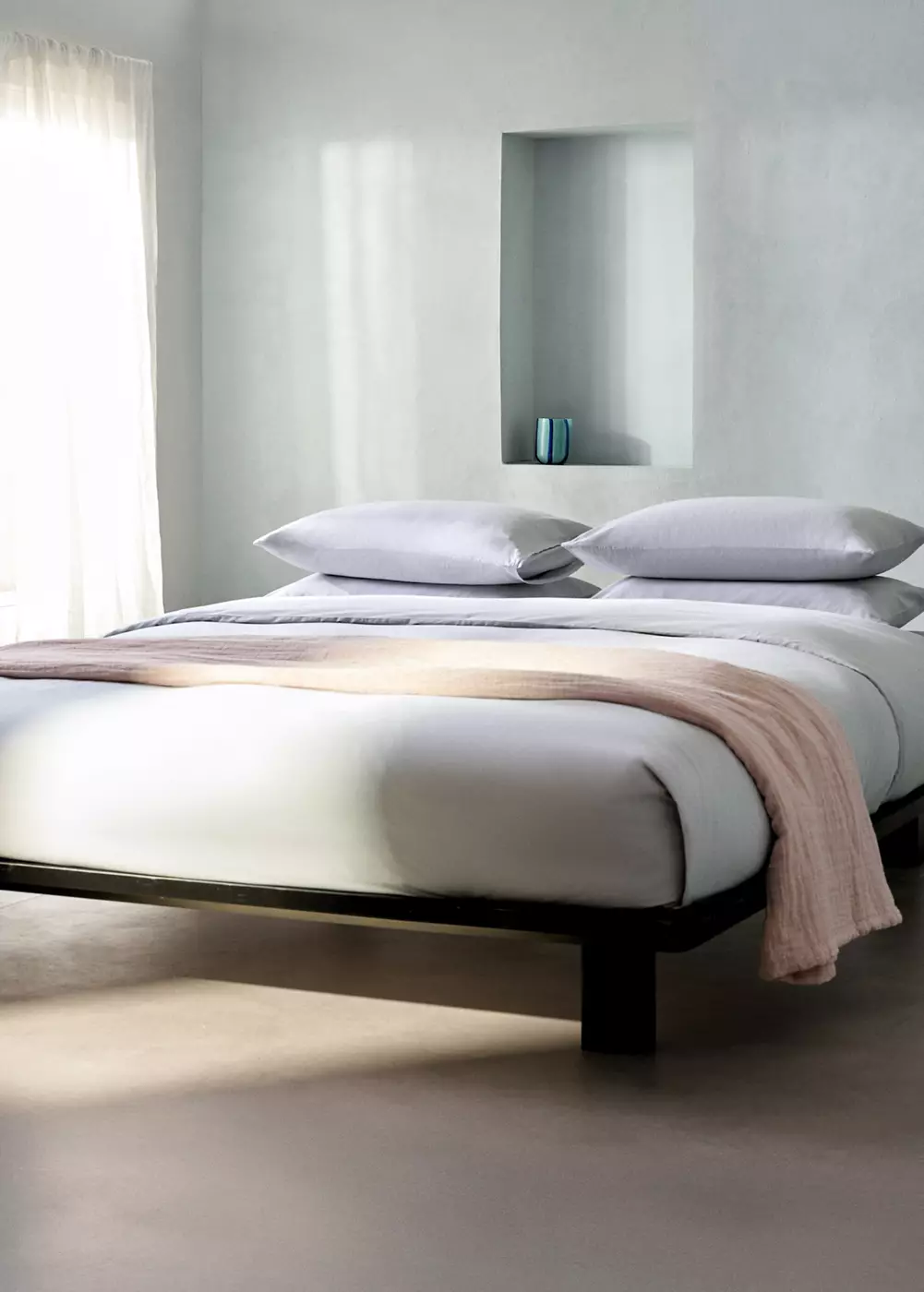 Housse de couette en satin double surpiqûre Lit 90 cm, MANGO HOME