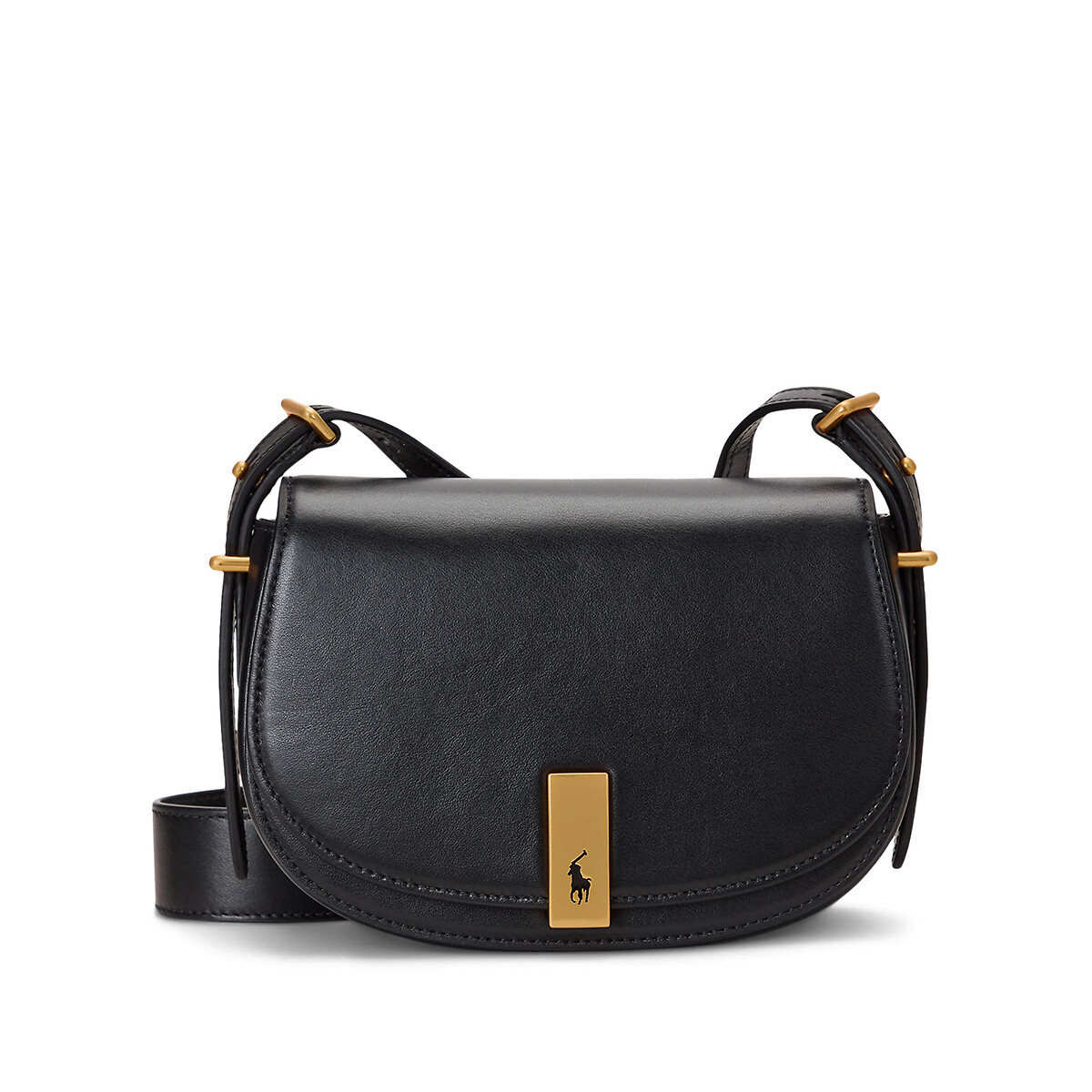 Bolso bandolera de piel negro Polo Ralph Lauren La Redoute