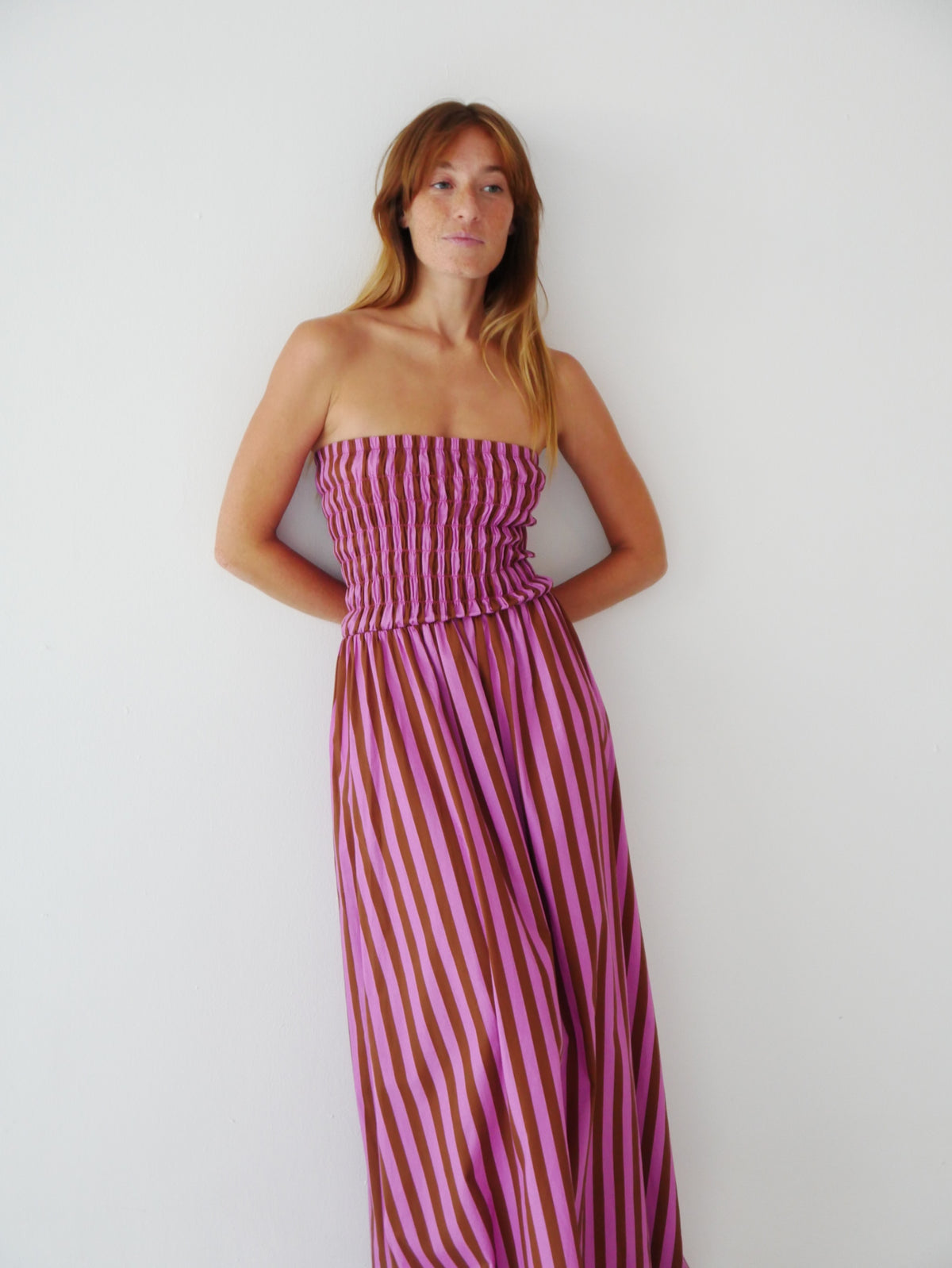 Robe longue bustier rayée EMILY, MINDTRAVELER