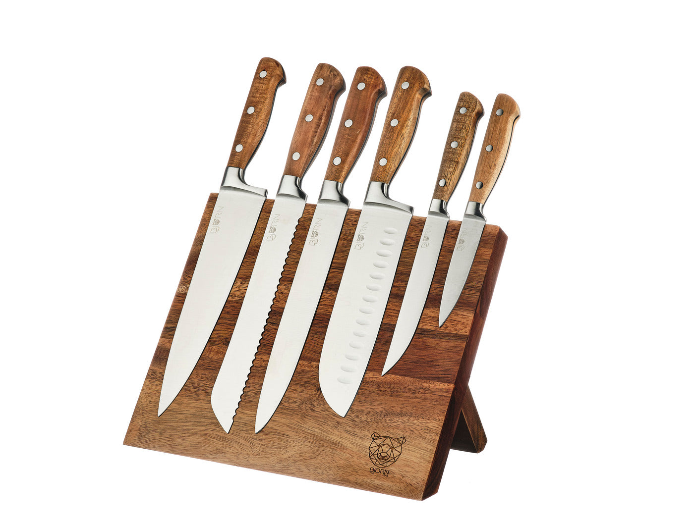 Lot de 7 couteaux de cuisine en inox, NUDE, BJORN