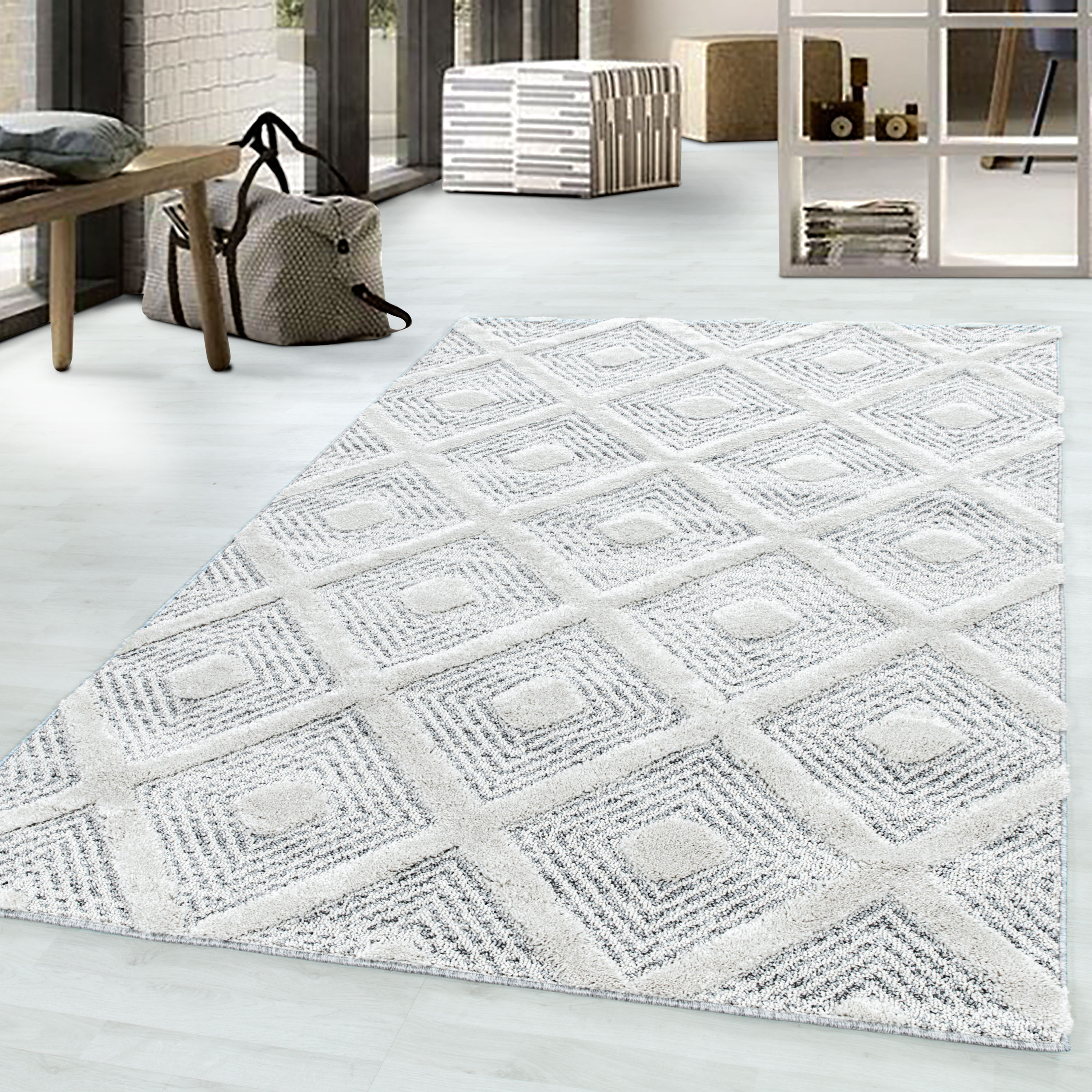 Tapis de salon à losange PISA, NAZAR RUGS