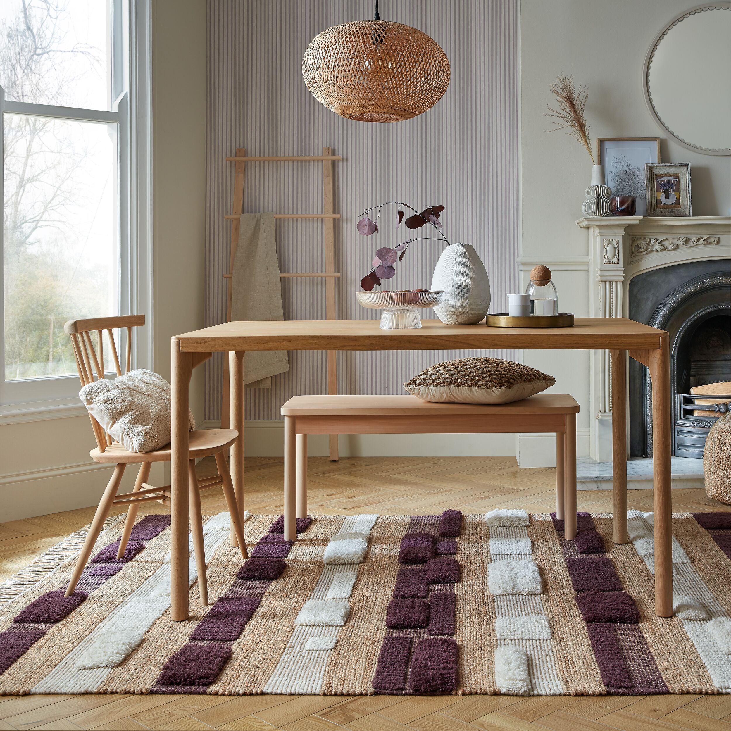 Tapis jute et laine MEDINA BLOCKS, FLAIR RUGS