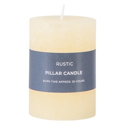 Pack of 2 10cm Pillar Candle Rustic Ivory SO'HOME